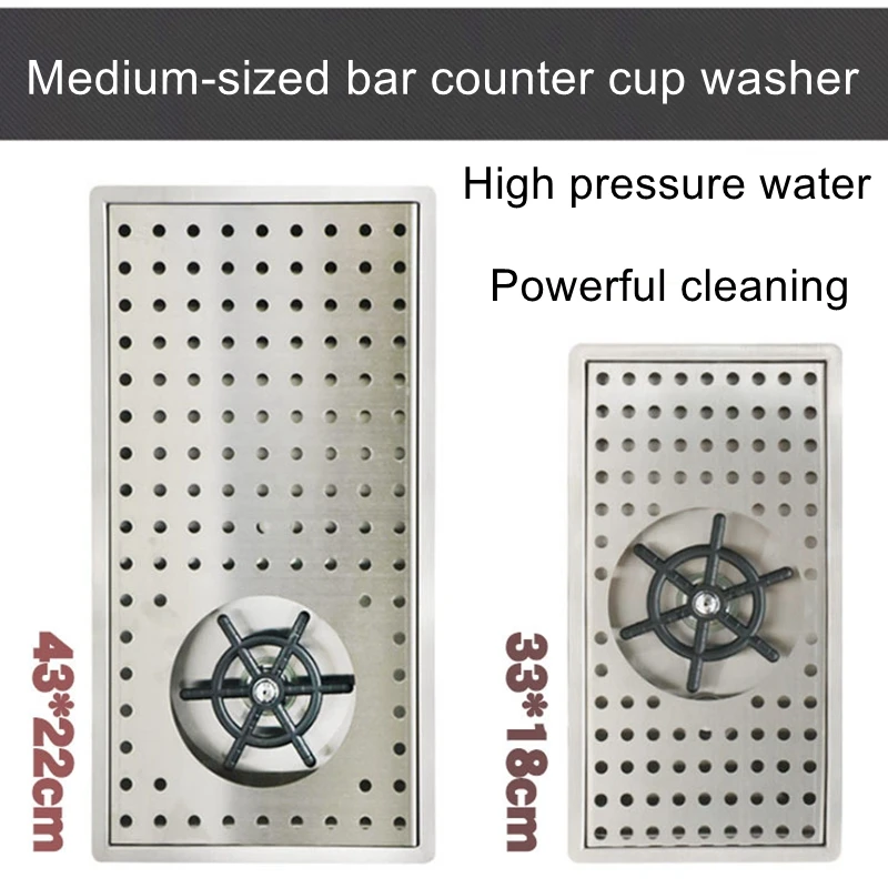 

Stainless steel medium cup washer sink coffee shop bar cup washer embedded high pressure cup pusher middle head