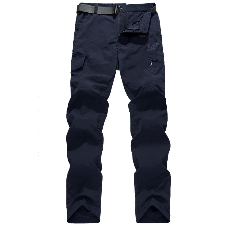 Pantalones Cargo impermeables para hombre, pantalones largos transpirables, con bolsillos del ejército, informales, de talla grande 4XL, para verano