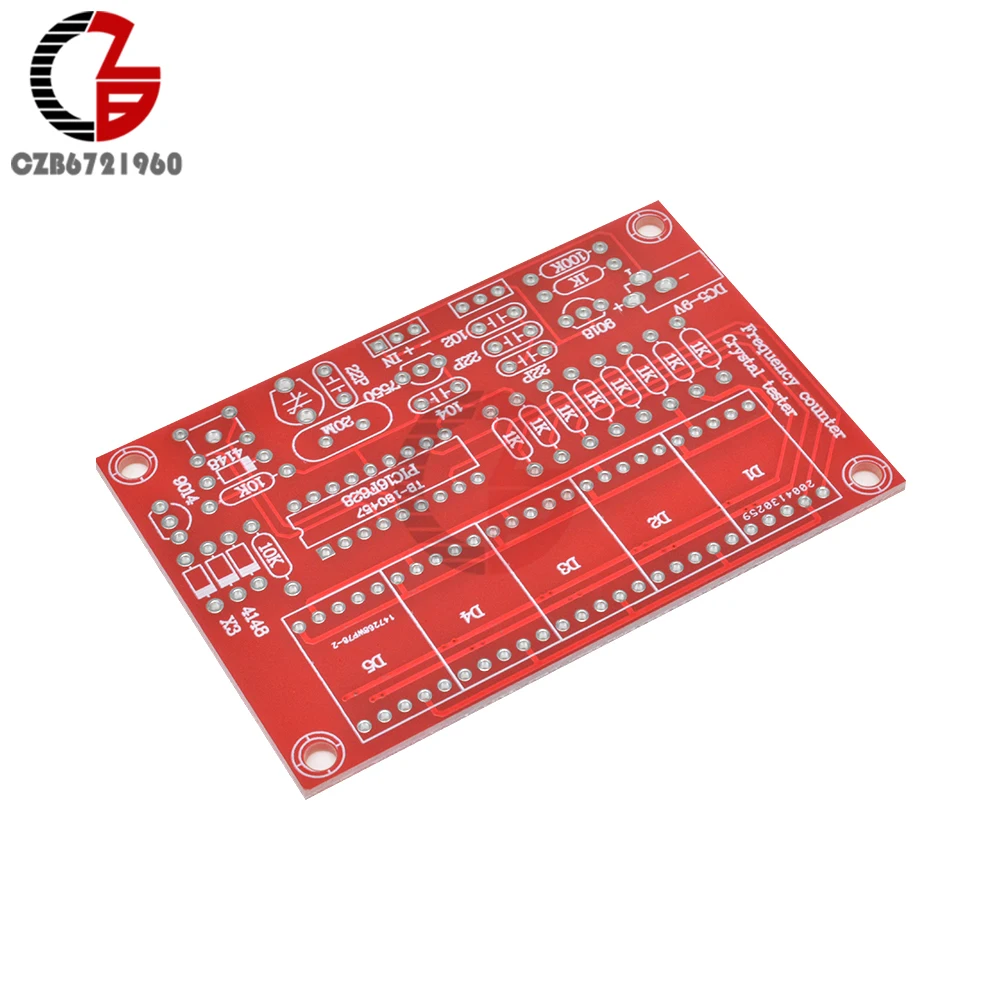 DIY Kits RF Crystal Oscillator Frequency Counter Meter 1Hz-50MHz Programmable Digital LED Crystal Tester Meter 5V Power Supply