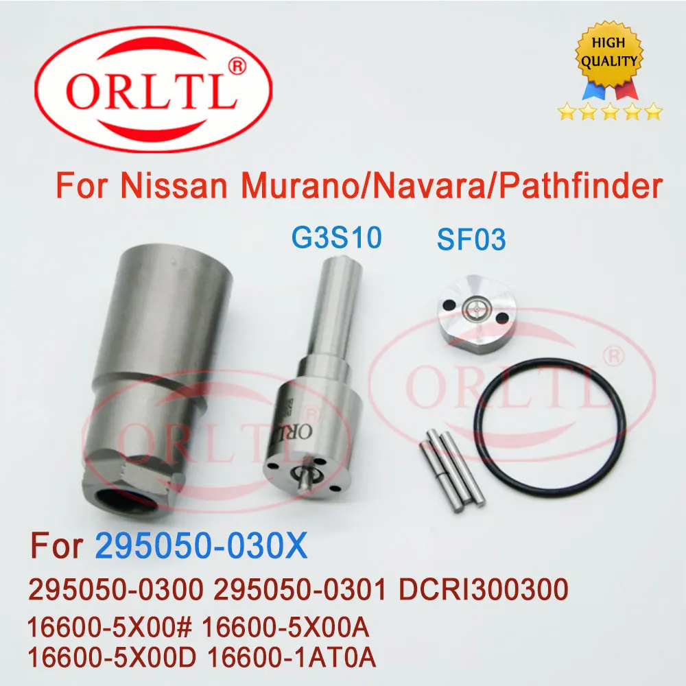 

295050-0300 295050-0301 Injector Kit Nozzle G3S10 293400-0100 Valve Plate SF03(BGC2) For Nissan Navara 2.5d YD25DDTi 16600-1AT0A