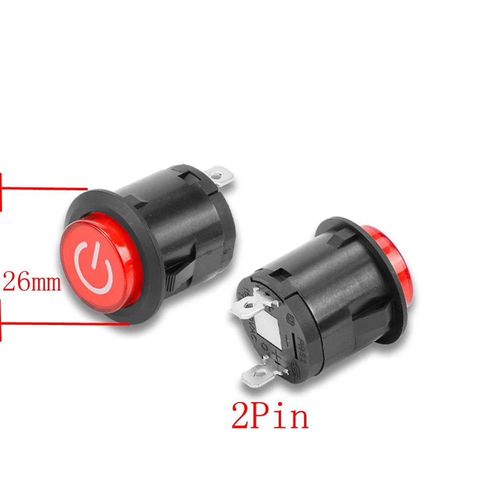 1PC 26mm 28mm Power PushButton Start Schalter Fernbedienung Spielzeug Auto Fahrzeug Motorrad Motorrad Dreirad für Kinder kind AUF OFF