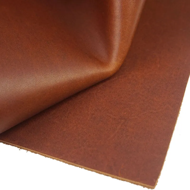 Full Grain Vegetable Tanned Leather Piece 2.0mm Thickness Genuine Cowhide Leather First Layer Material for DIY Leathercraft