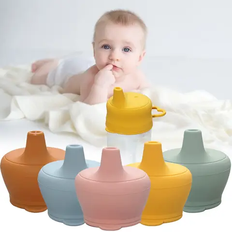 Silicon Baby Feeding Cups Lid Fashion Baby Drinkware Sippy Cups Duckbilly Cover For Toddlers & Kids Tableware