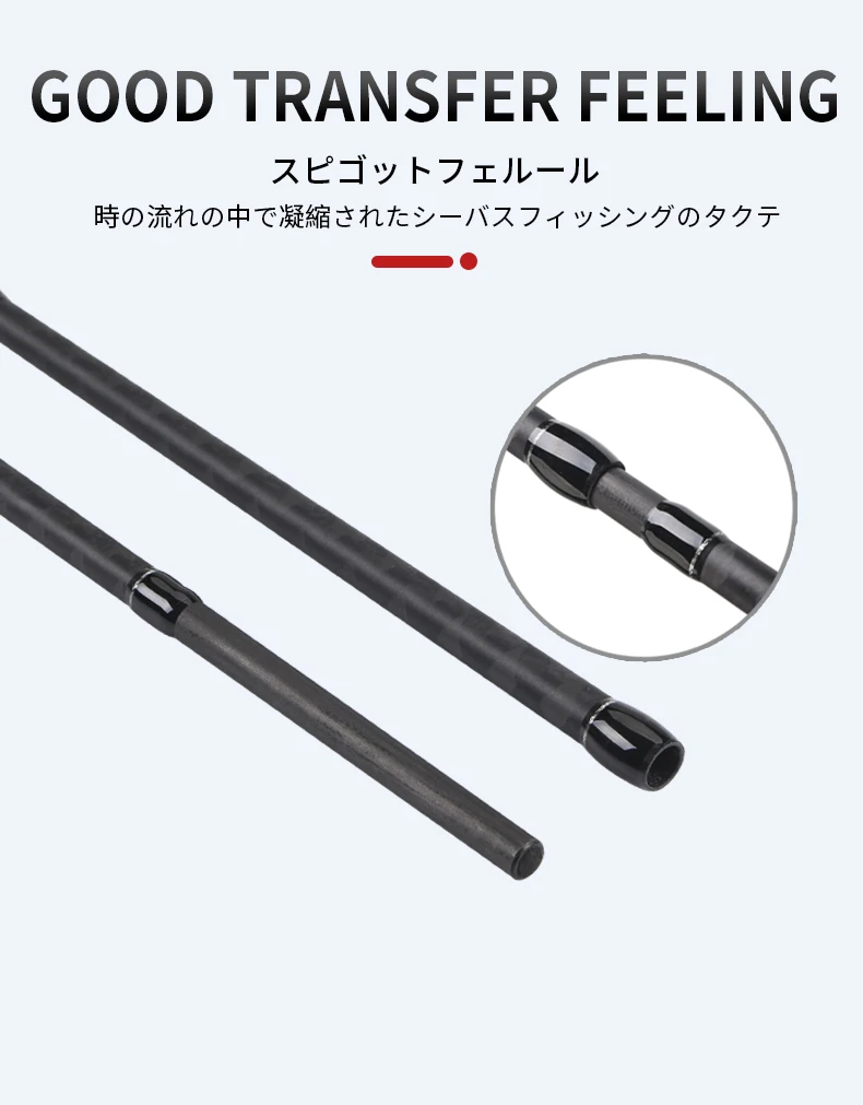 MADMOUSE Early Plus MH Japan-Qualität Spinnrute mit Fuji-Komponenten, Ködergewicht 12-50g, PE 1.2-3 Shore Jigging-Rute für Wolfsbarsch-Angeln – Detail 9