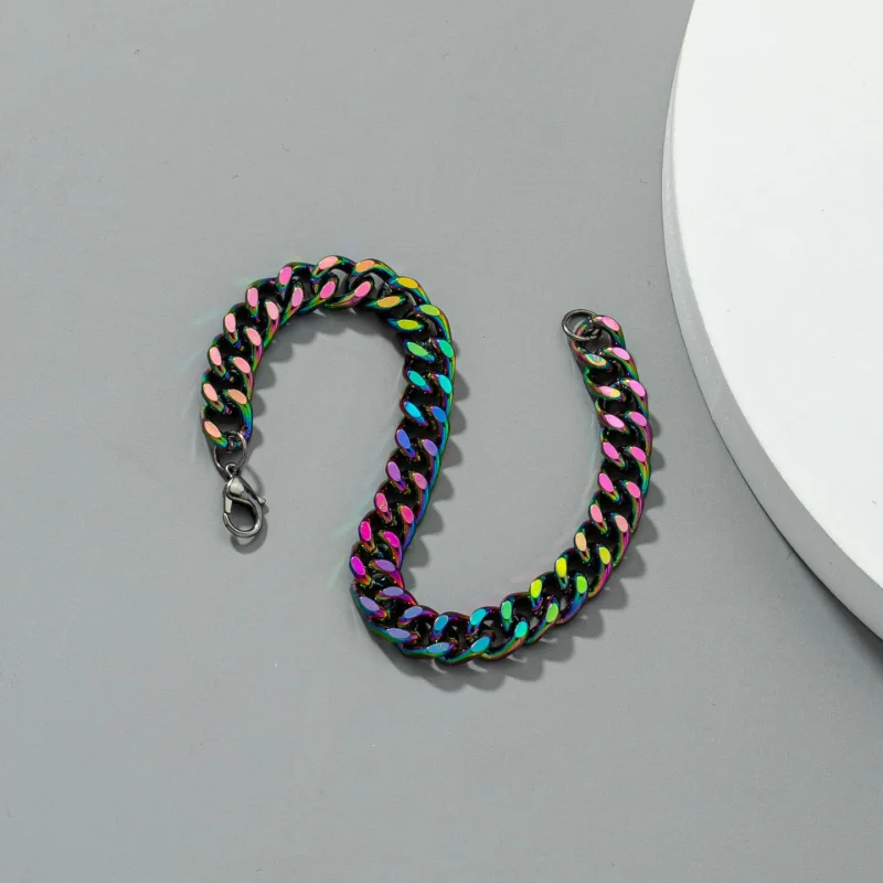 Fashion Jewelry Metal Chain Bracelet 2021 New Trend Hot Selling One Layer Colorful Bracelet For Girl Fine Accessories