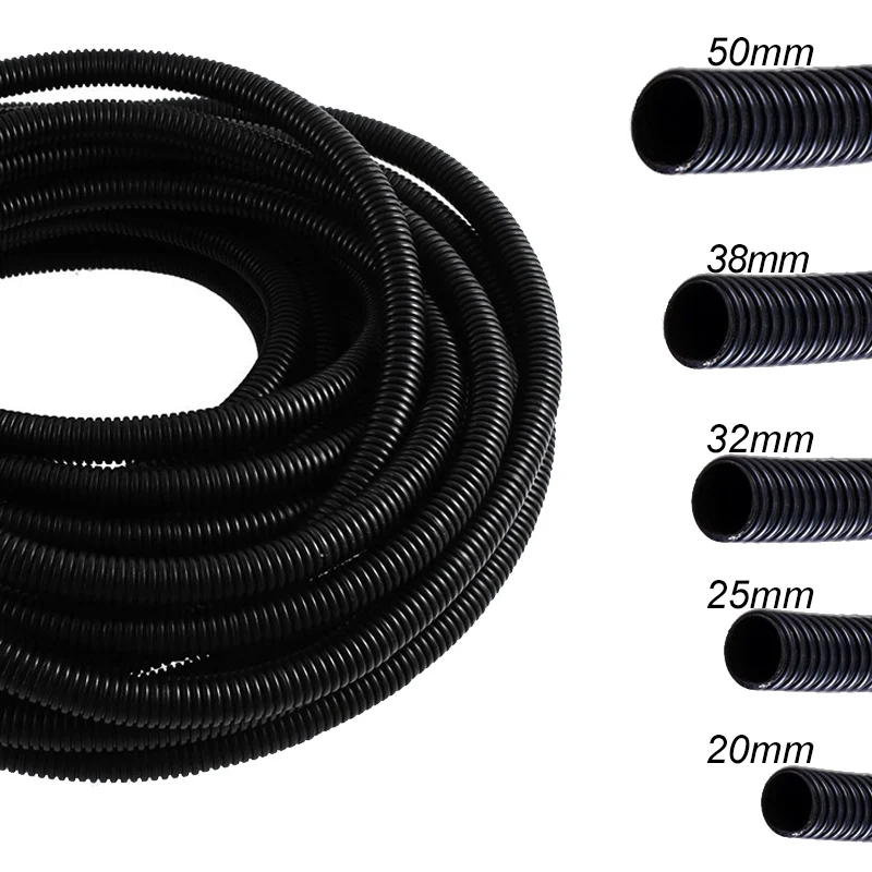 Ripple Moire Aquarium Water Pipe Tube Dia20mm/25mm/32mm/38mm/50mm Inner Calibre, Natural Rubber Anti-ultraviolet Durability Hose