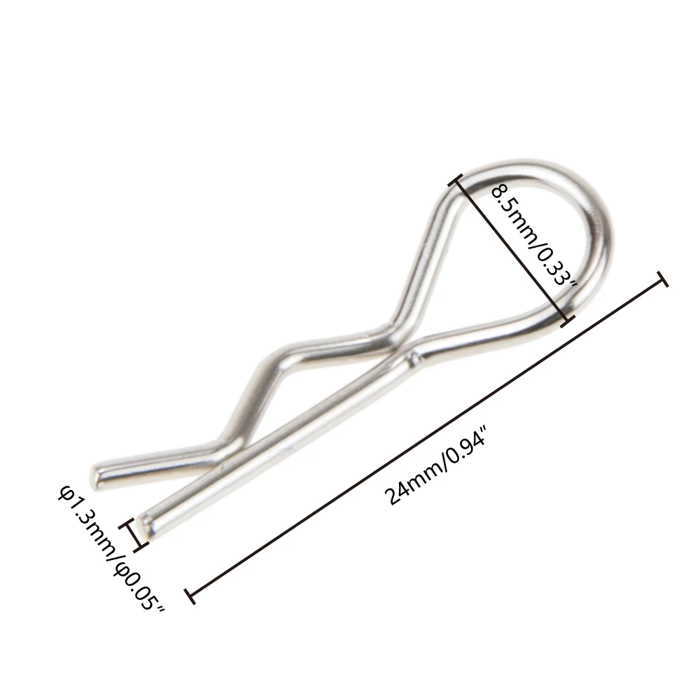 20 stücke Metall Körper Clips Sichere Pins Für 1/10 HPI Himoto HSP RC Auto Redcat Racing Shell Lkw Buggy Spielzeug