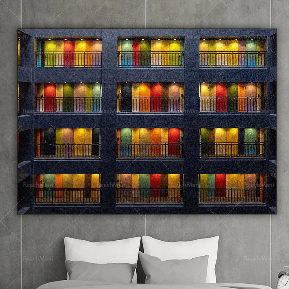Door, color printing, oversized canvas, room decoration, modern canvas decoration poster