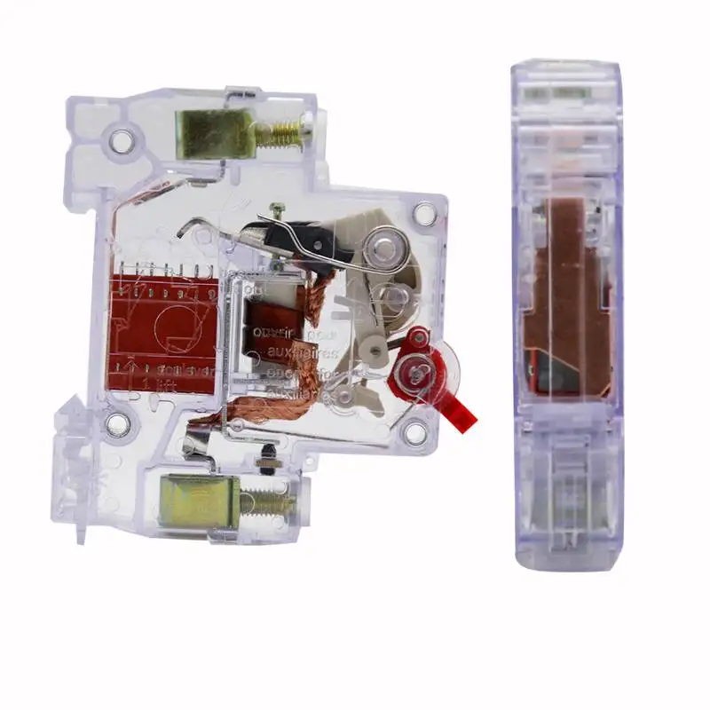 DZ47-63 1P2P AC 6A 10A 16A 20A 25A 32A 40A 50A 63A transparent AC250V Mini Circuit breaker