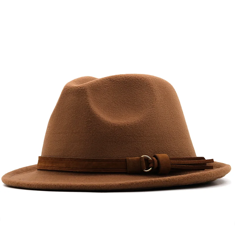 2022 Hot Wol Vrouwen Mannen Fedora Hoed Voor Winter Herfst Elegante Dame Gangster Trilby Vilt Homburg Kerk Jazz Hoed