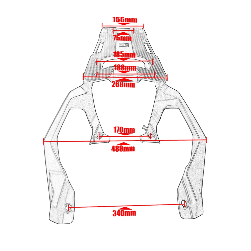 Rear Luggage Rack For Honda X-ADV 750 X ADV 750 XADV750 2020 2019 2018 Tail Cargo Holder Shelf Tool Top Box Base Bracket Panel