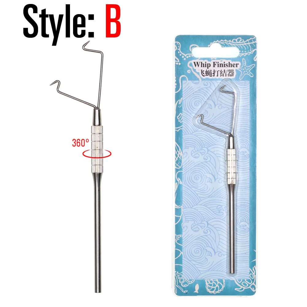 ICERIO-Outils de nouage de mouches en laiton ou acier inoxydable, fouet rotatif, finisseur de mouches de pêche, leurre, appât, outils de nœud, 1