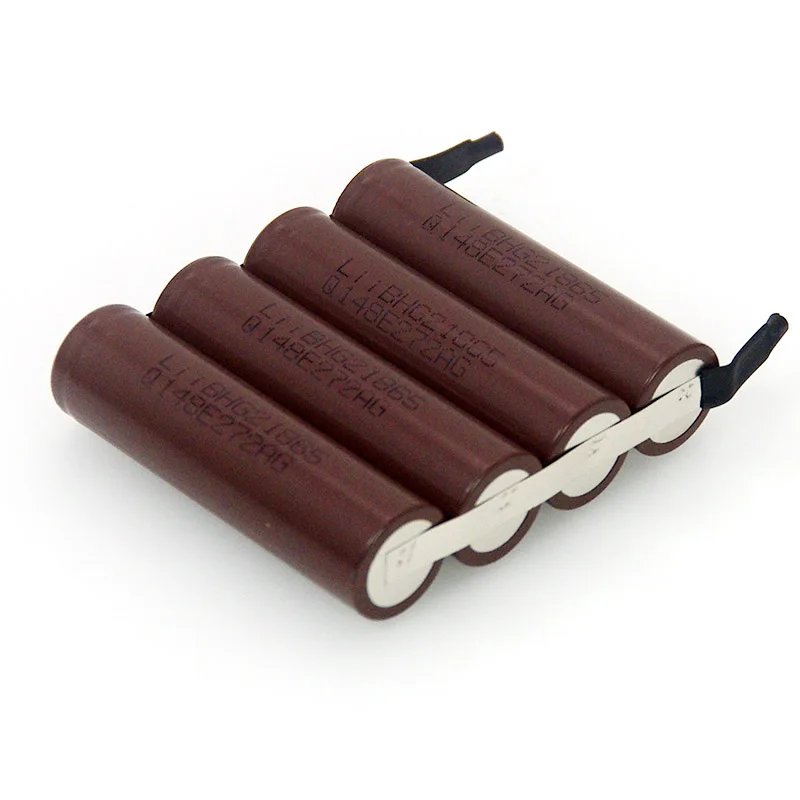 3.7V 1S 12000MAh HG2แบตเตอรี่ลิเธียมไฟLEDตกปลาลำโพงบลูทูธ4.2Vบัดกรีนิกเกิลแผ่นDIYแบตเตอรี่