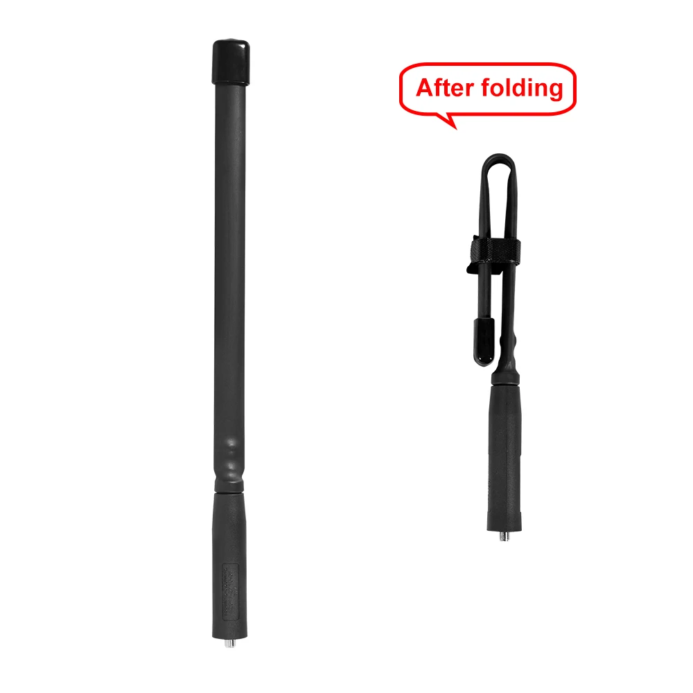 ZASTONE Walkie-Talkie Antenna For Radio Accessories Folding Antenna Vhf Uhf Dual band 33CM SMA Female For Baofeng Walkie Talkie