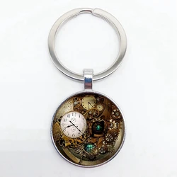 New Steampunk Gear Antique Clock Keychain, Charm High Quality Keychain, Men's and Women's Jewelry Gifts