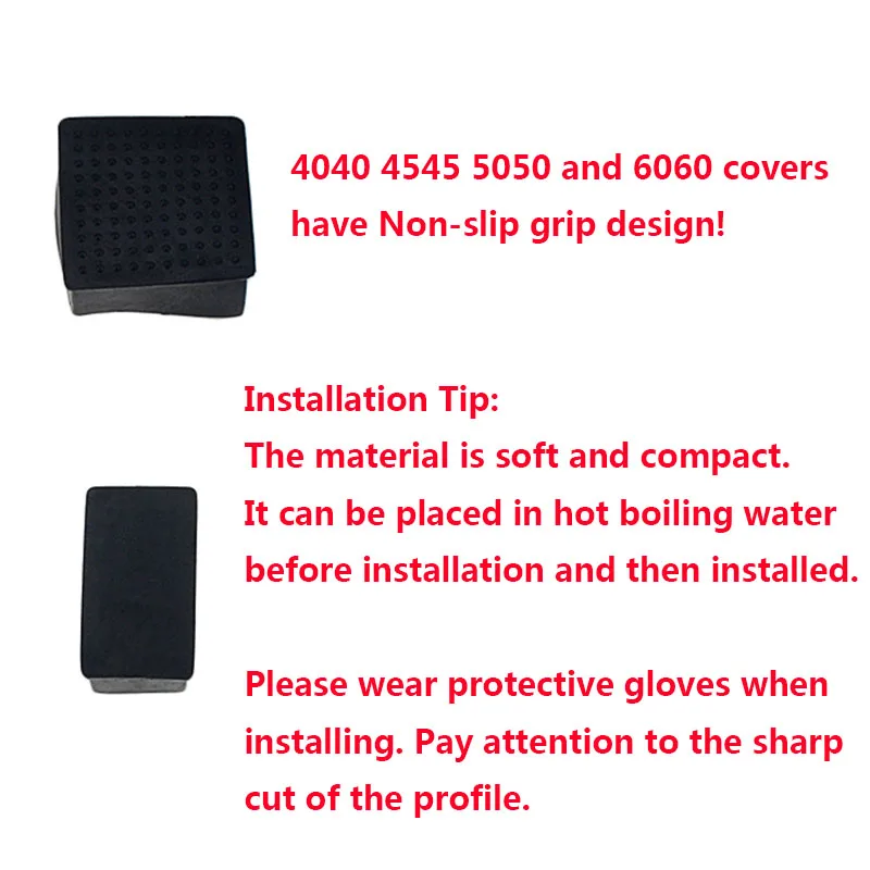 1PC 2020 Rubber Foot Cover Foot 3030 Pad Foot Cover Anti-scratch Rubber Sleeve Base Aluminum Profile 3060 4040