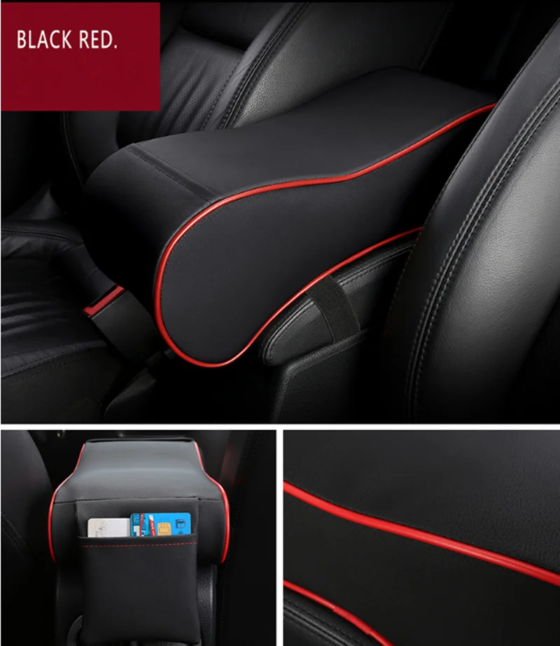 New Auto Armrests Pad Car Center Console Arm Car Styling for Peugeot RCZ 206 207 208 301 307 308 406 407 408 508 2008 3008-6008