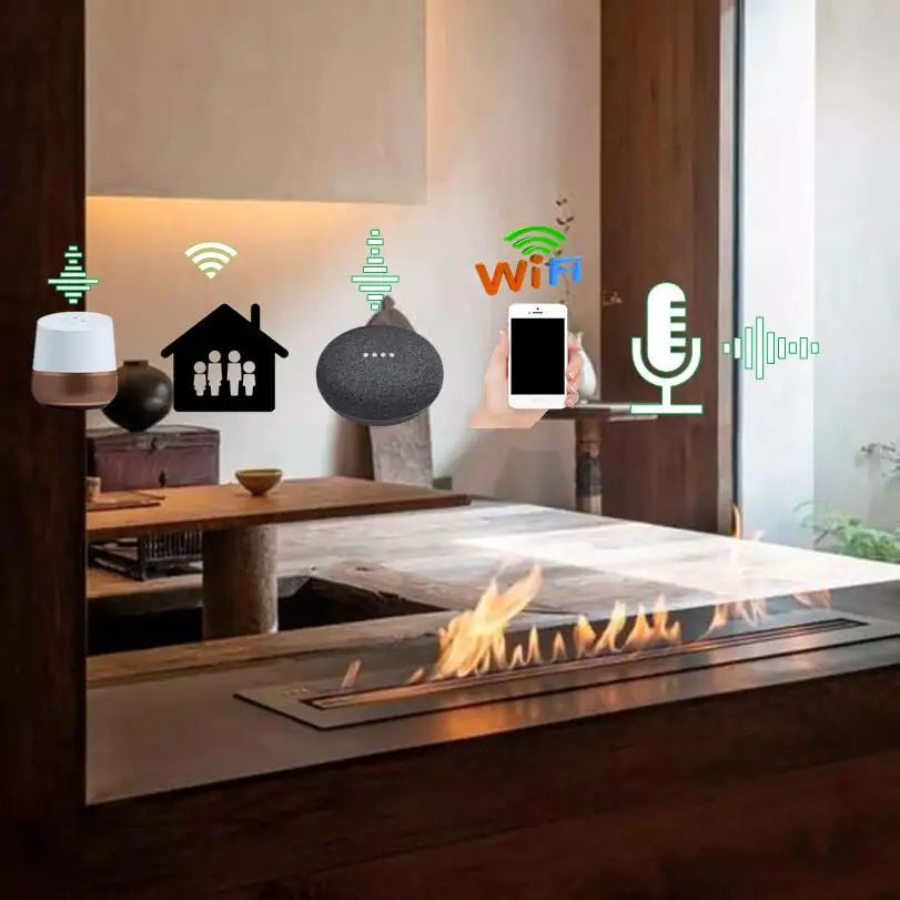 

60 inch Remote Control Automatic Kamin Quemador Smart Bio Ethanol Ecological Fireplace