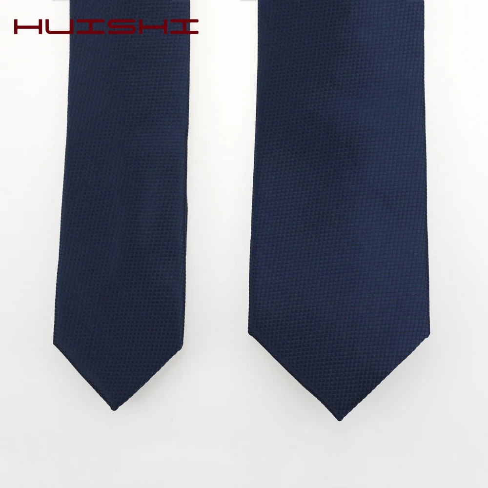 HUISHI-Corbata clásica para hombre, corbata Formal de negocios para boda, impermeable de poliéster, 8cm, cuello a cuadros, accesorios de vestir para