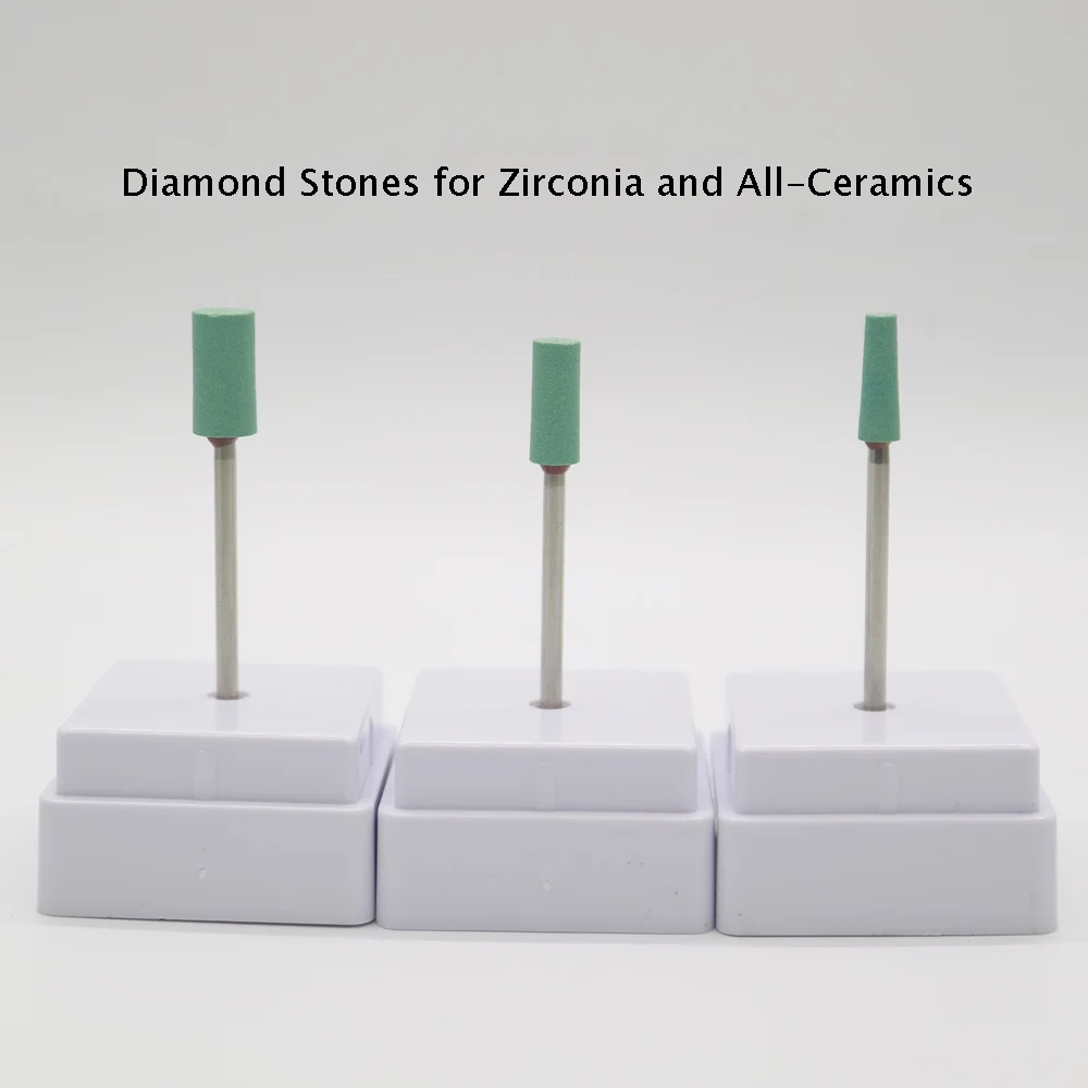 Dental lab ceramics diamond stone green grinder zirconia all-Ceramics polisher fast finishing dry grinding without water cool