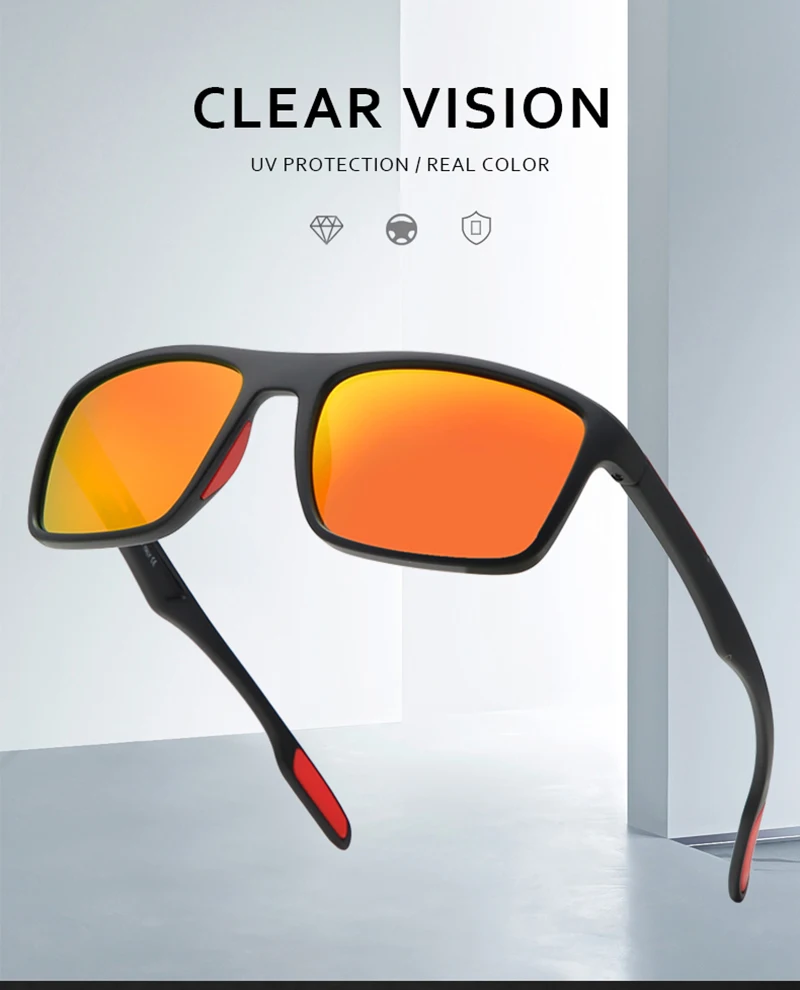 KDEAM VIP Bieten Ultra Licht Rechteckigen Polarisierte Und Photochrome Sonnenbrille Männer – Detail 1