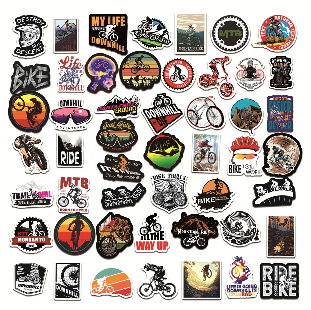 10/30/50PCS Mountain Bike Graffiti Sticker Motorcycle Skateboard Kettle Luggage Helmet PVC Waterproof Sticker Wholesale