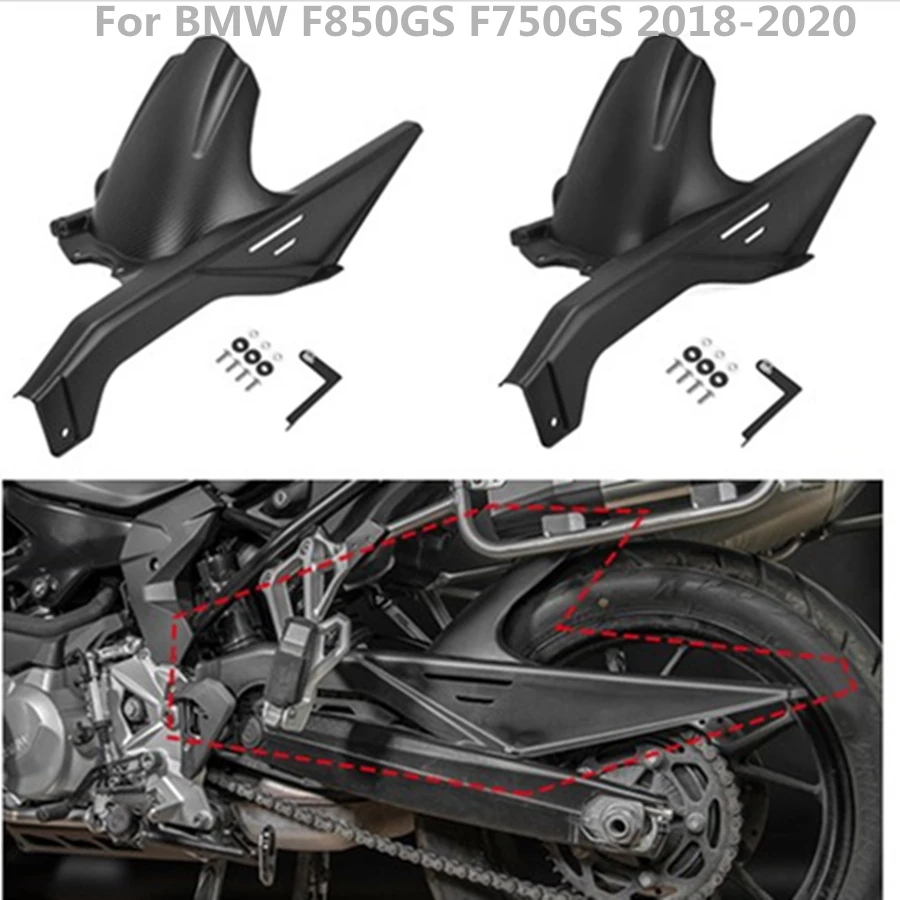 

F750GS Motorcycle Rear Tire Fender Mudguard Hugger Splash Guard Cover For BMW F850GS F750 GS F850 GS 2018 2019 2020 Black Carbon