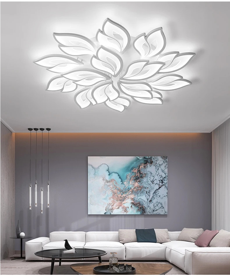 Modern Led Chandelier Ring Lamps Cloud Acrylic White Metal Light Fixtures Living Room Bedroom Kitchen Decor Home Lighting 220V