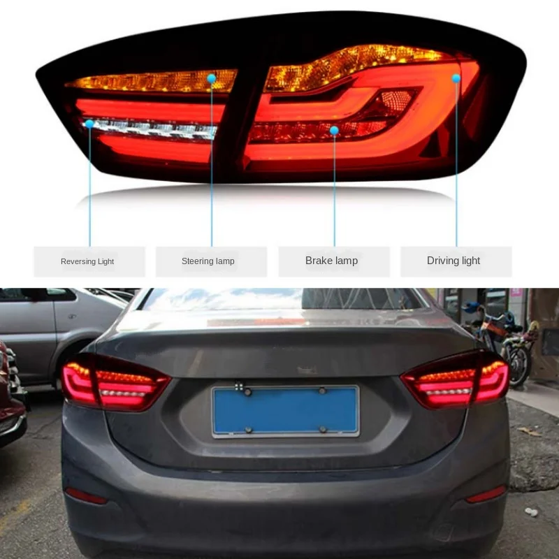 

2PCS Assembly Rear Tail Lights For Chevrolet Cruze 2017 2018 LED Running Brake Reverse Dynamic Turn Signal Taillights Lamp