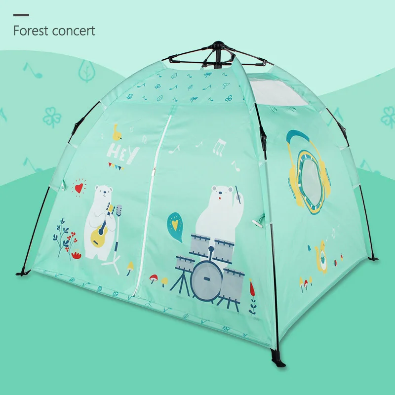 Children Portable Foldable Sun Protection Travel Tent Kids Play House Game Tent Toys Household Playpen with Balls Quick Install