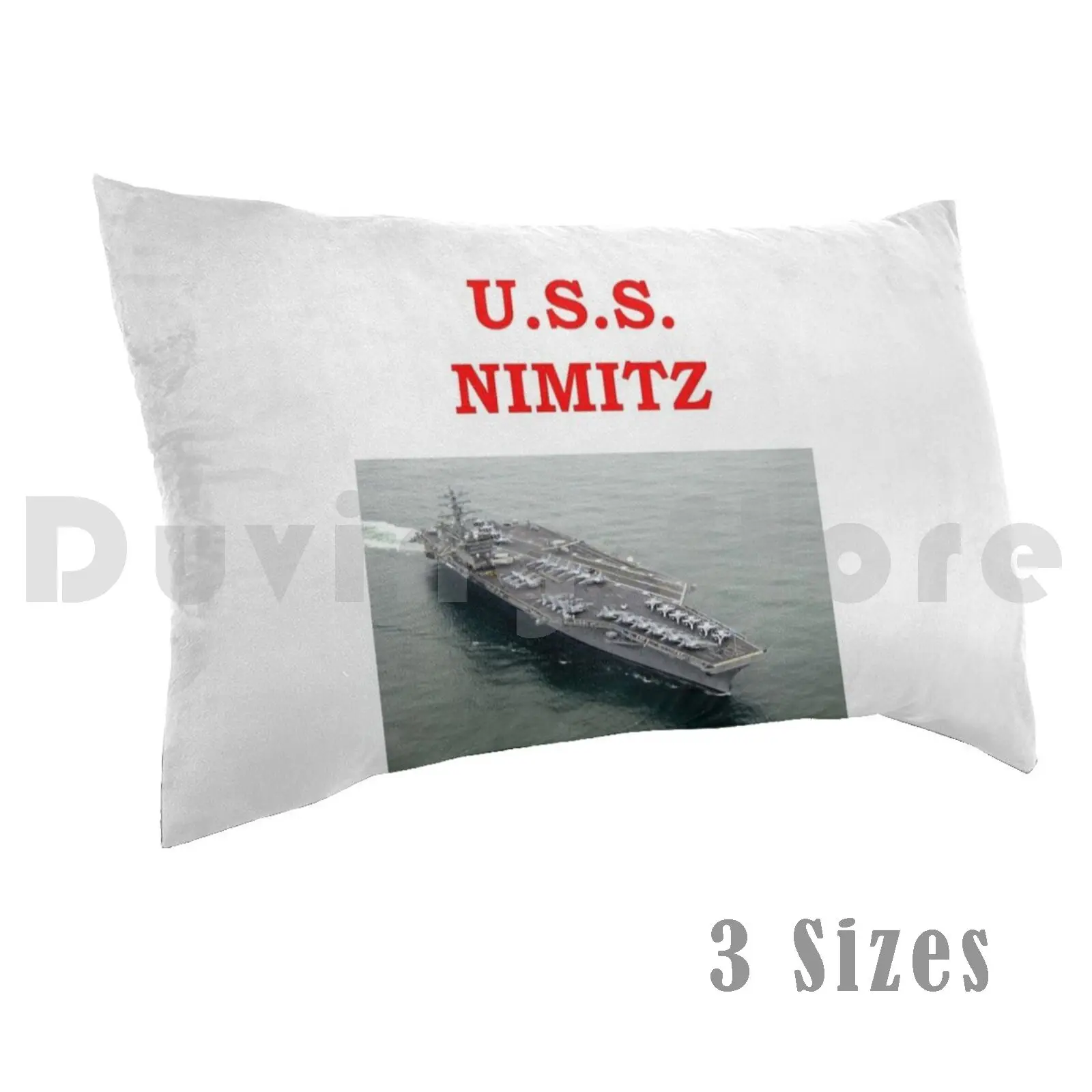 U.s.s. Nimitz Pillow Case DIY 50*70 Jimbuf Us United States Navy Usn Uss Warship Naval Vessel Ship War Military