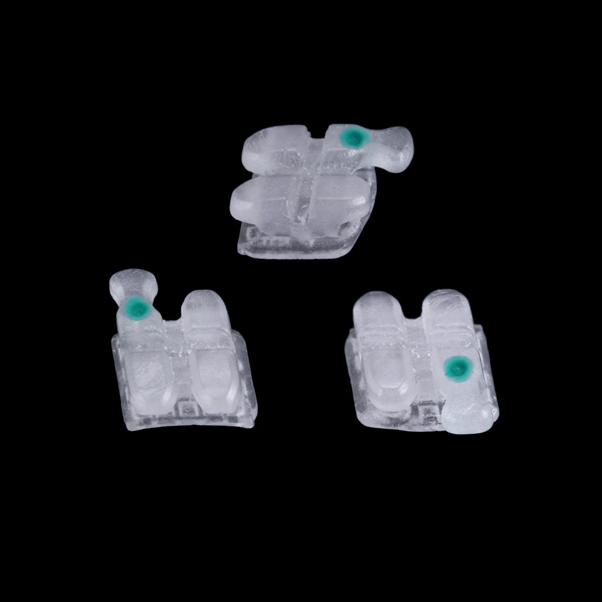 20 Stück AZDENT Zahnspangen Keramik-Orthodontie-Brackets mit Netzbasis, transparent, Roth MBT 0.022/0.018, mit Haken 345, Zahnmedizinisches Werkzeug – Detail 4