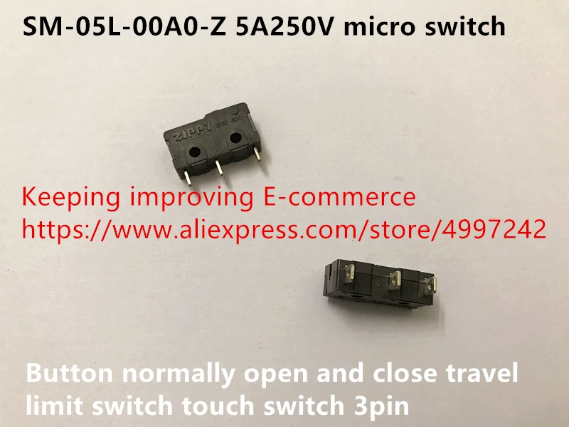 

Оригинальный новый 100% SM-05L-00A0-Z 5A250V микропереключатель, нормально открытый и закрытый концевой выключатель хода, сенсорный переключатель, 3 контакта