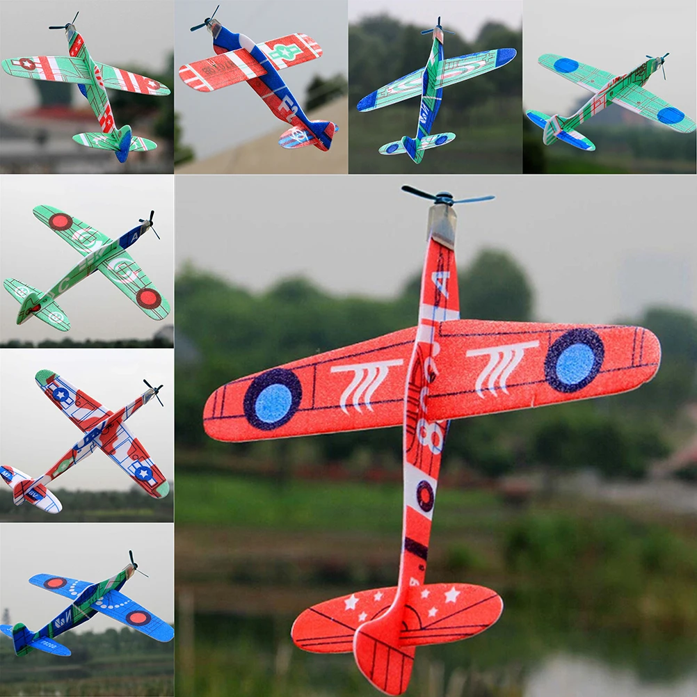 5 PCS /Lot DIY Hand Throw Flying Planes Toys Foam Aeroplane Model Fillers Flying Glider Plane The Children\'s Play Toys