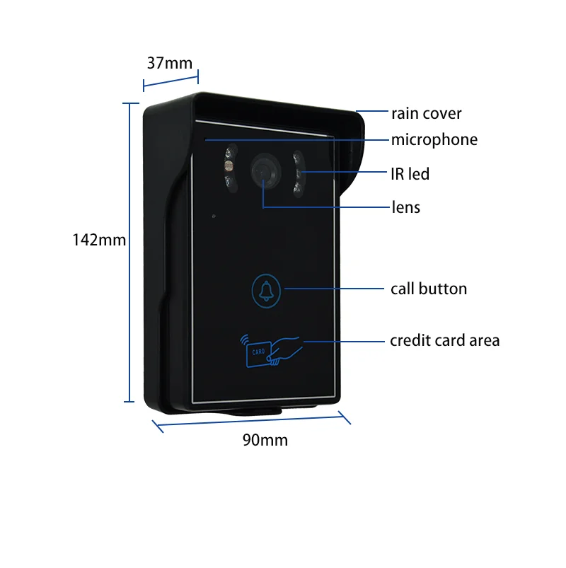 Vigtech Video Door Phone Intercom System waterproof Outdoor Camera /CMOS IR Night Vision For home/apartment Free Shipping