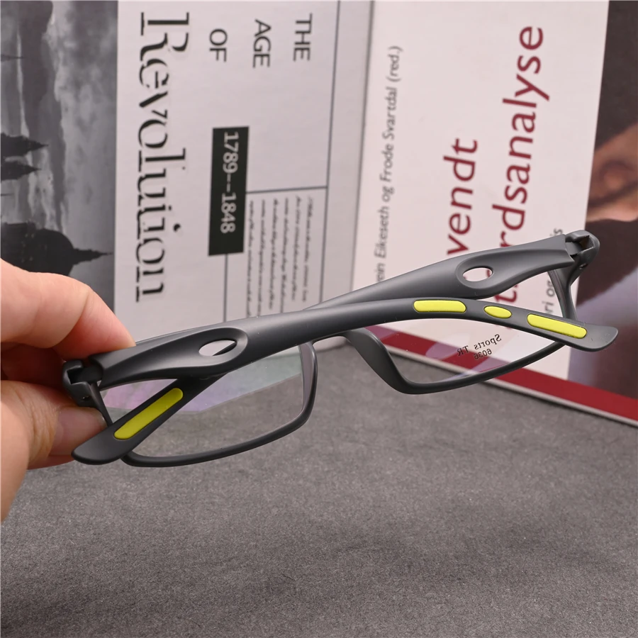 

Rockjoy TR90 Plain Glasses Male Sports Eyeglasses Frames Men Women Driving Goggles Ultralight Eyewear for Reading/myopia Lens