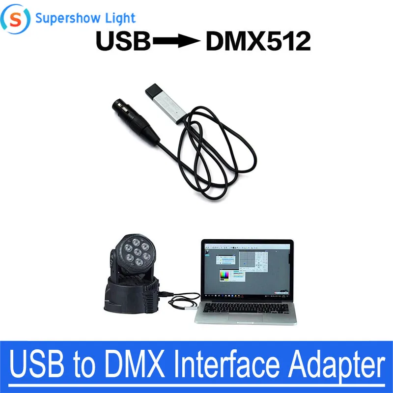 USB to DMX Interface Adapter Cable for Stage Light PC DMX512 Controller Dimmer DMX USB Signal Conversion