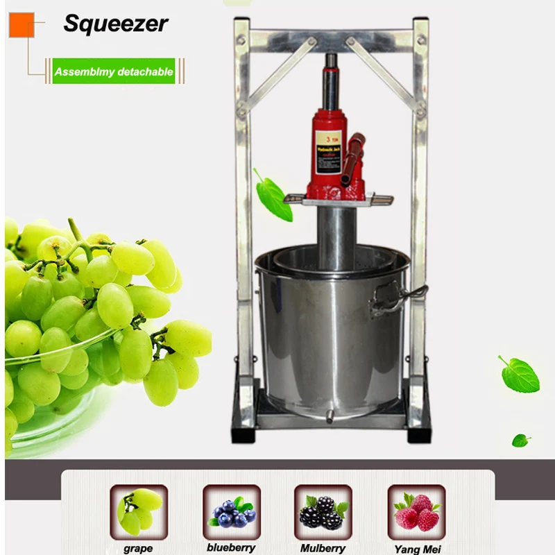 22L manual hydraulic juicer stainless steel small juicer grape orange squeezer fruit presser12L/22L/36L