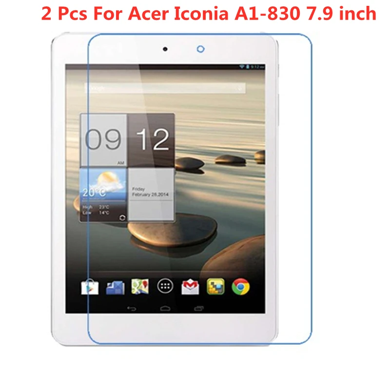 

2 Pcs For Acer Iconia A1-830 a1 830 7.9 inch 9H Premium Tablet Tempered Glass Screen Protector Film Protector Guard Cover