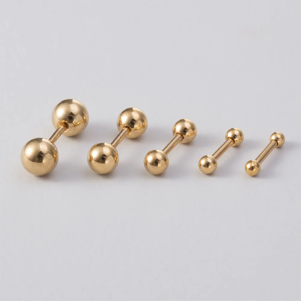5 Stücke 2,5/3/4/5/6mm Kugeln Knorpel Helix Ohr Piercings Tragus Kugel Ohrstecker Chirurgenstahl Barbell Ohrring Mode Körperschmuck 16G – Detail 11