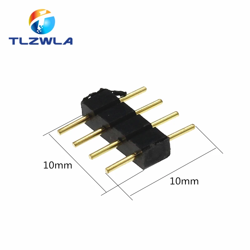 10 sztuk RGB złącze Led DIP 4Pins wiersz igły męskie głowy lub 3528 2835 5050 RGB dioda LED RGBW złącze paska — zdjęcie 3