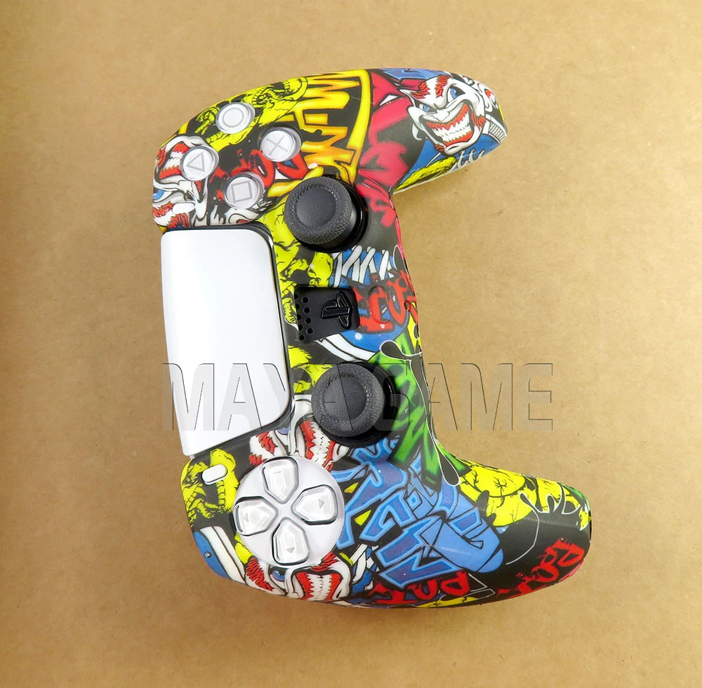 1pc Soft Silicone Rubber Skin Case For PS5 Gamepad Protective Cover For PlayStation5 Controller Camo Style