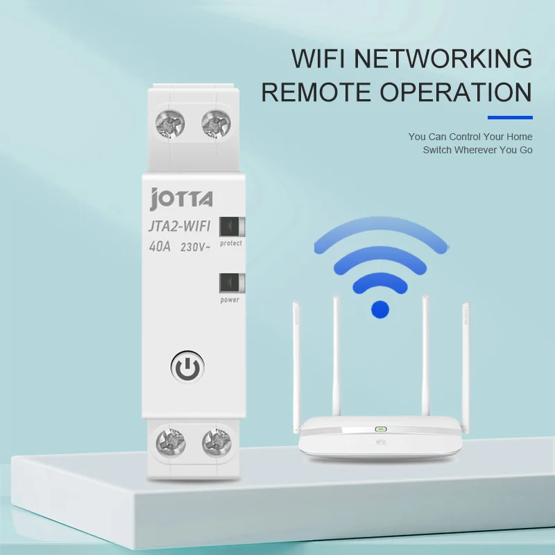 WiFi Circuit Breaker 1P 40A Tuya Remote / Voice Control Mit Alexa Und Google Hause