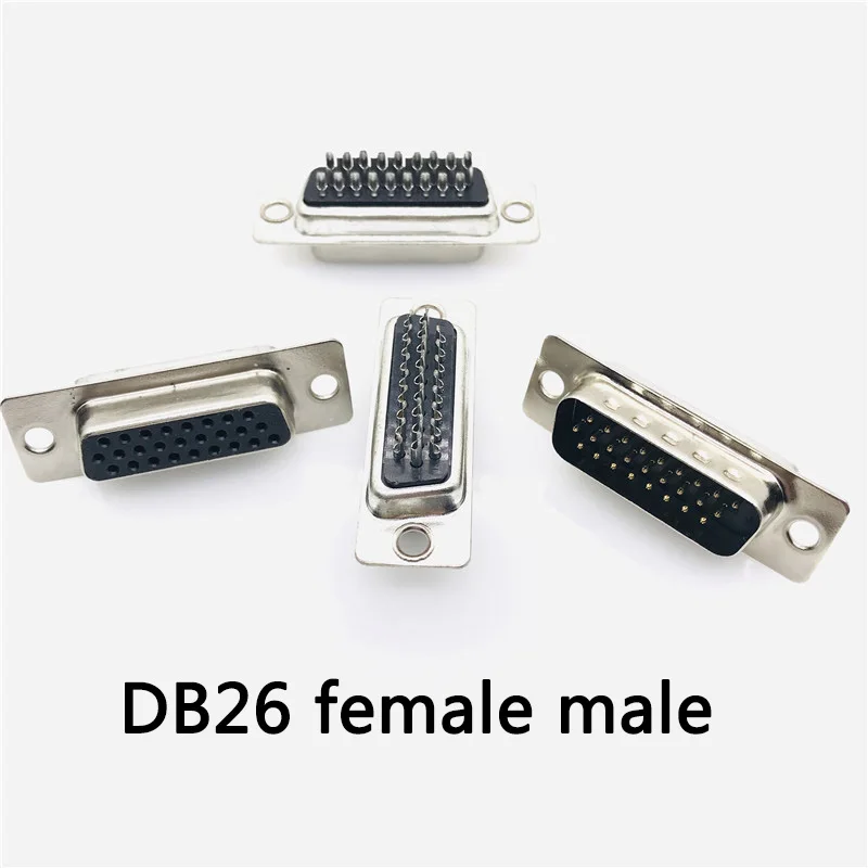 10PCS HDD26 DB26 MALE FEMALE CONNECTOR Solder Type D-Sub 26pin serial port Adapter 26 pin 26P