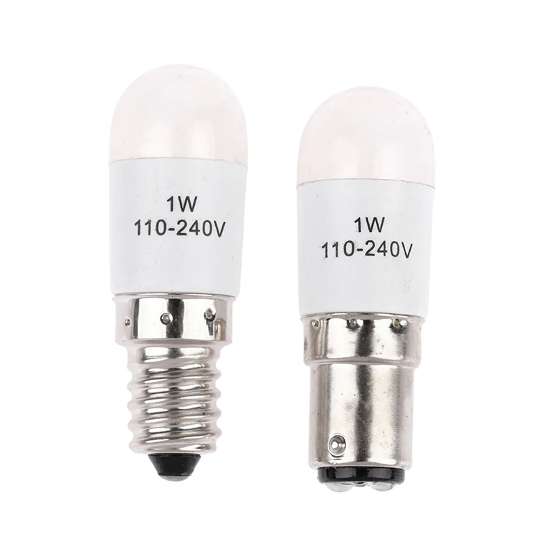 1Pc Sewing LED Blub BA15D/E14 Light Bulbs AC 110-240V 1W Home Sewing Machine Bulb Lamp