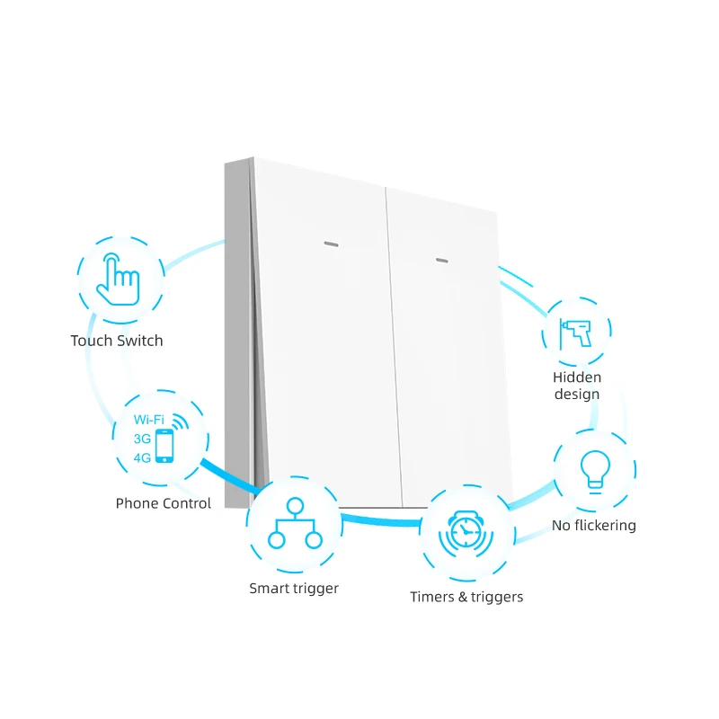 BroadLink LC1 nie neutralny przewód Wi-Fi inteligentny włącznik światła, współpracuje z Alexa, Google Home i IFTTT, S3 Hub wymagane