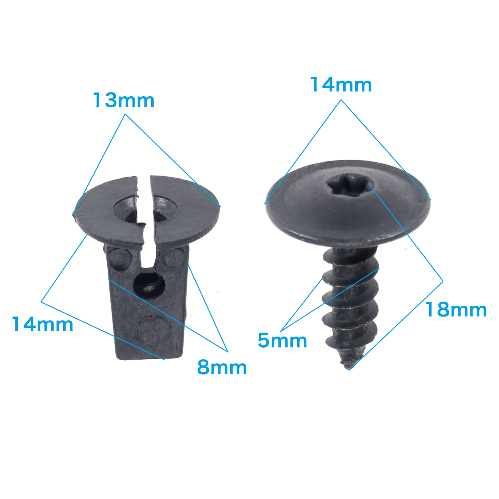2024 Auto Motor Spatbord Bumper Clips 20 Stuks U Type J98 Retainer Bevestigingsm