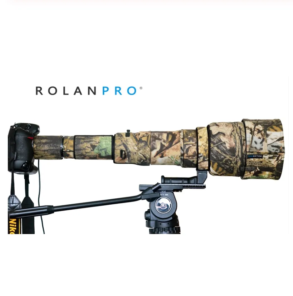 ROLANPRO SLR Camera Lens Coat For Nikkor Nikon AI-S 800mm f/5.6 ED Lens Protective Case Guns Sleeve Camouflage Rain Cover