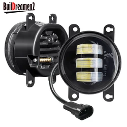 2 X Fog Light Assembly 30W Car LED Lens DRL Fog Daytime Running Lamp 6000LM 12V For Land Rover Range Rover Freelander Discovery