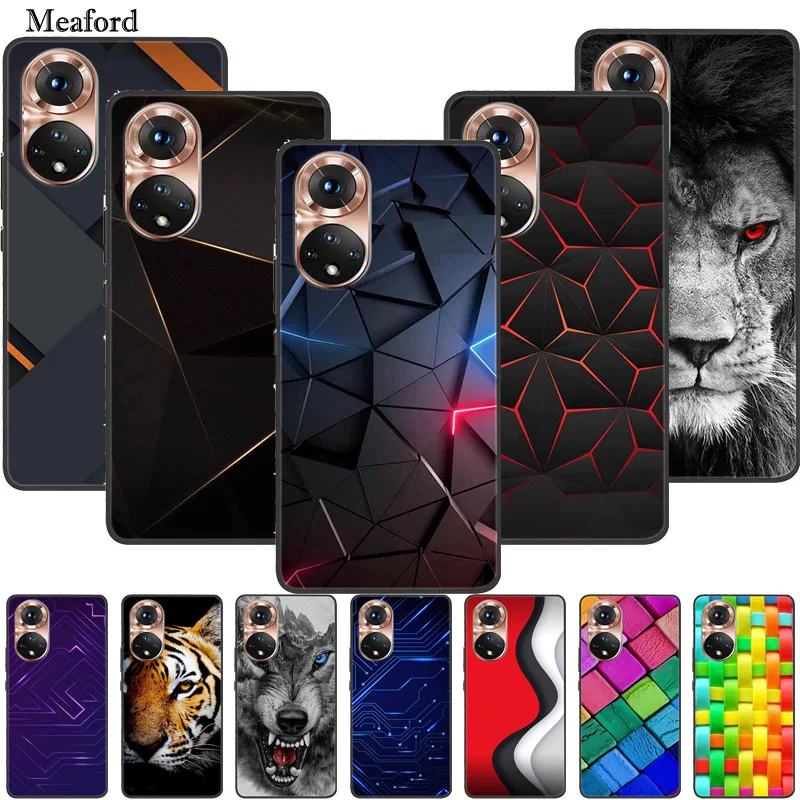 Case For Honor 50 Luxury Silicone TPU Soft Phone Cover For Huawei Honor 50 Case 5 0 NTH-NX9 Capa Shockproof Animal Shell Coque